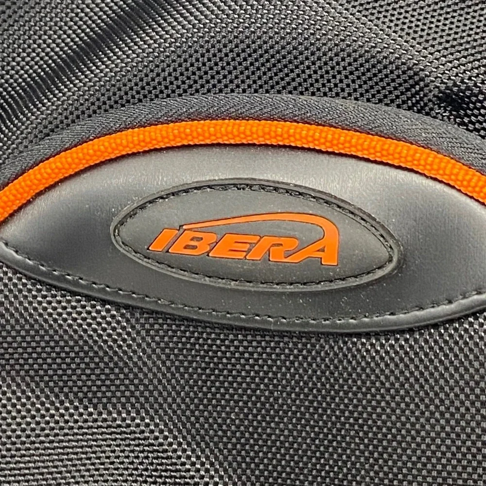 Ibera PakRak Bicycle Pannier Bag Black Orange Quick Release Commuter Bike Bag